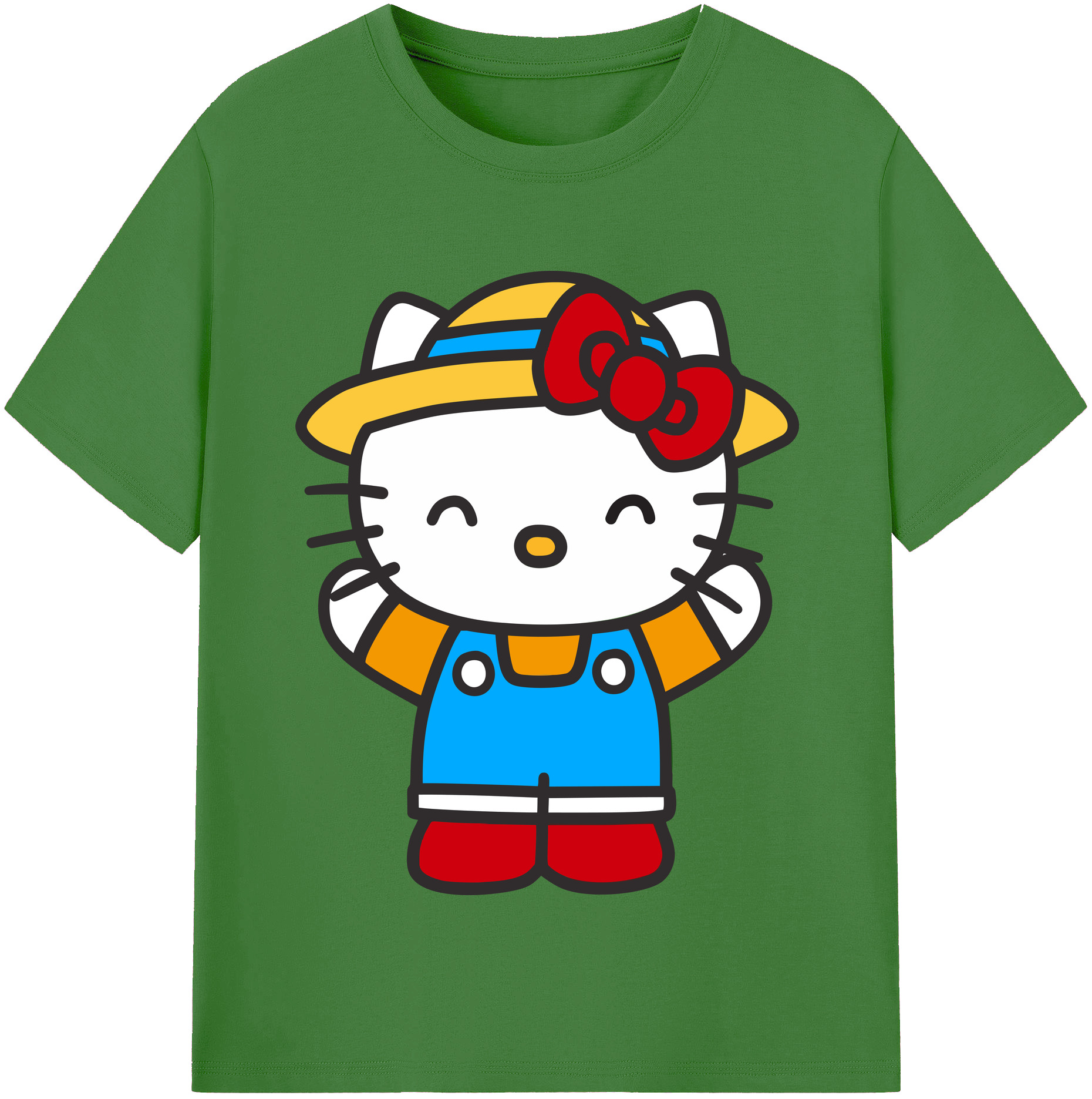 （画像用） Hello Kitty ハローキティ レディースカジュアルプリントTシャツ（綿100％）